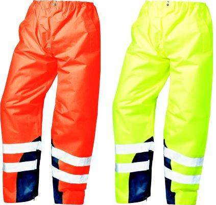 Warnschutz-Regen-Bundhose, fluoreszierend